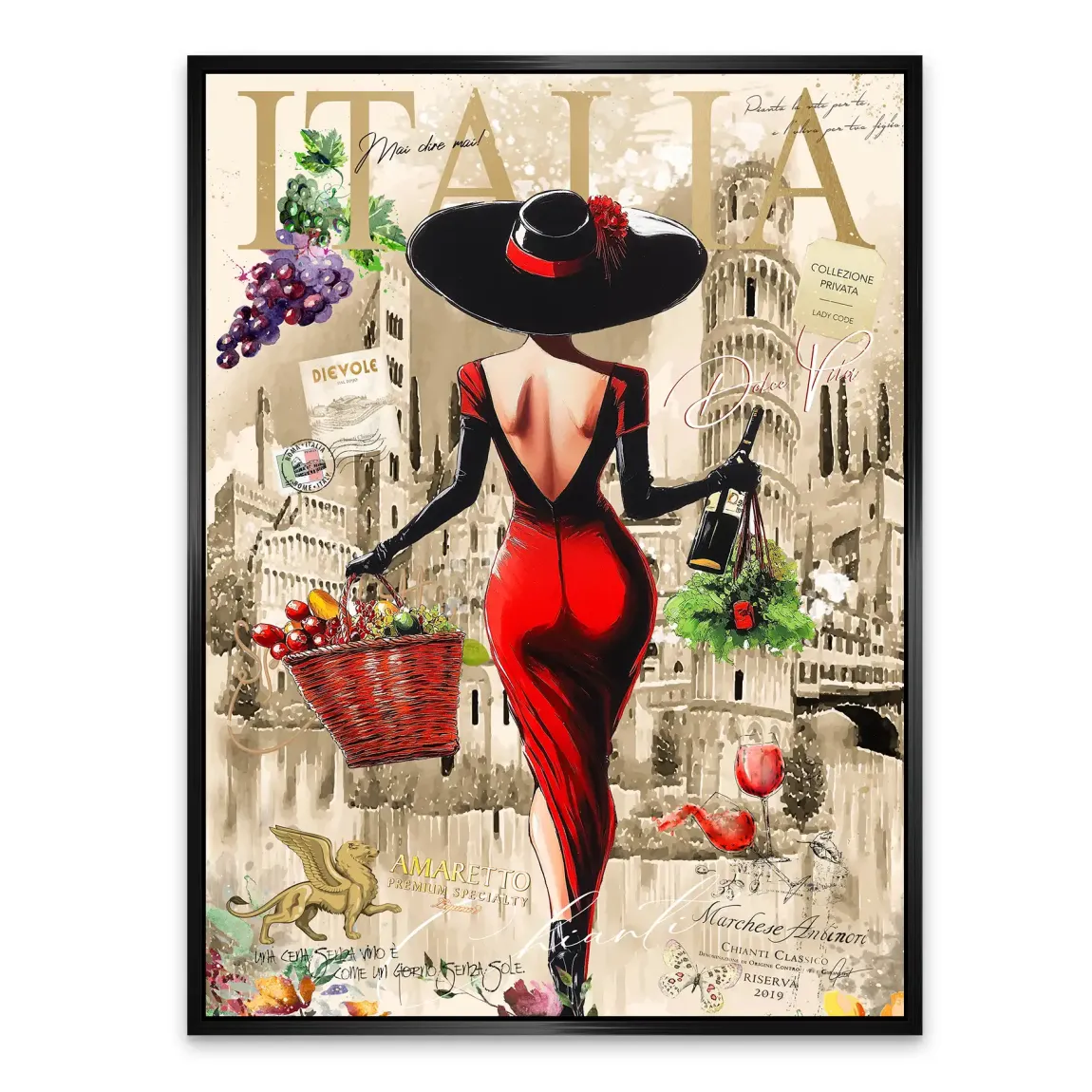 Dolce Vita Rosso Flair Alu Dibond Bild INGALERIE