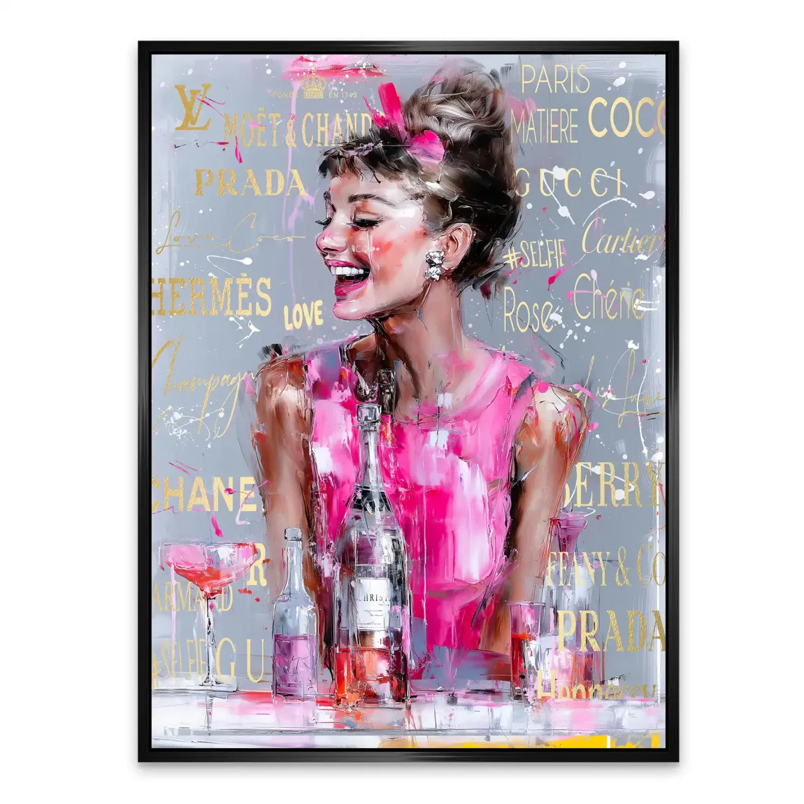 Audrey Pop Couture Alu Dibond Bild