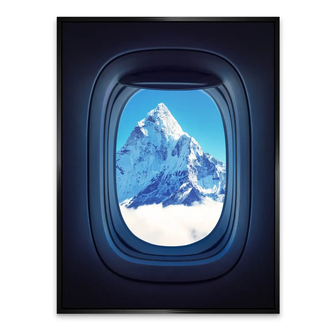 Flugzeugfenster Mount Everest Alu Dibond Bild