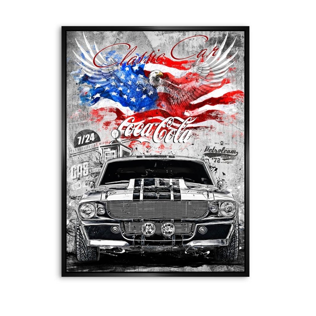 Ford Mustang Pop Art Modern Style AluDibond Bild INGALERIE