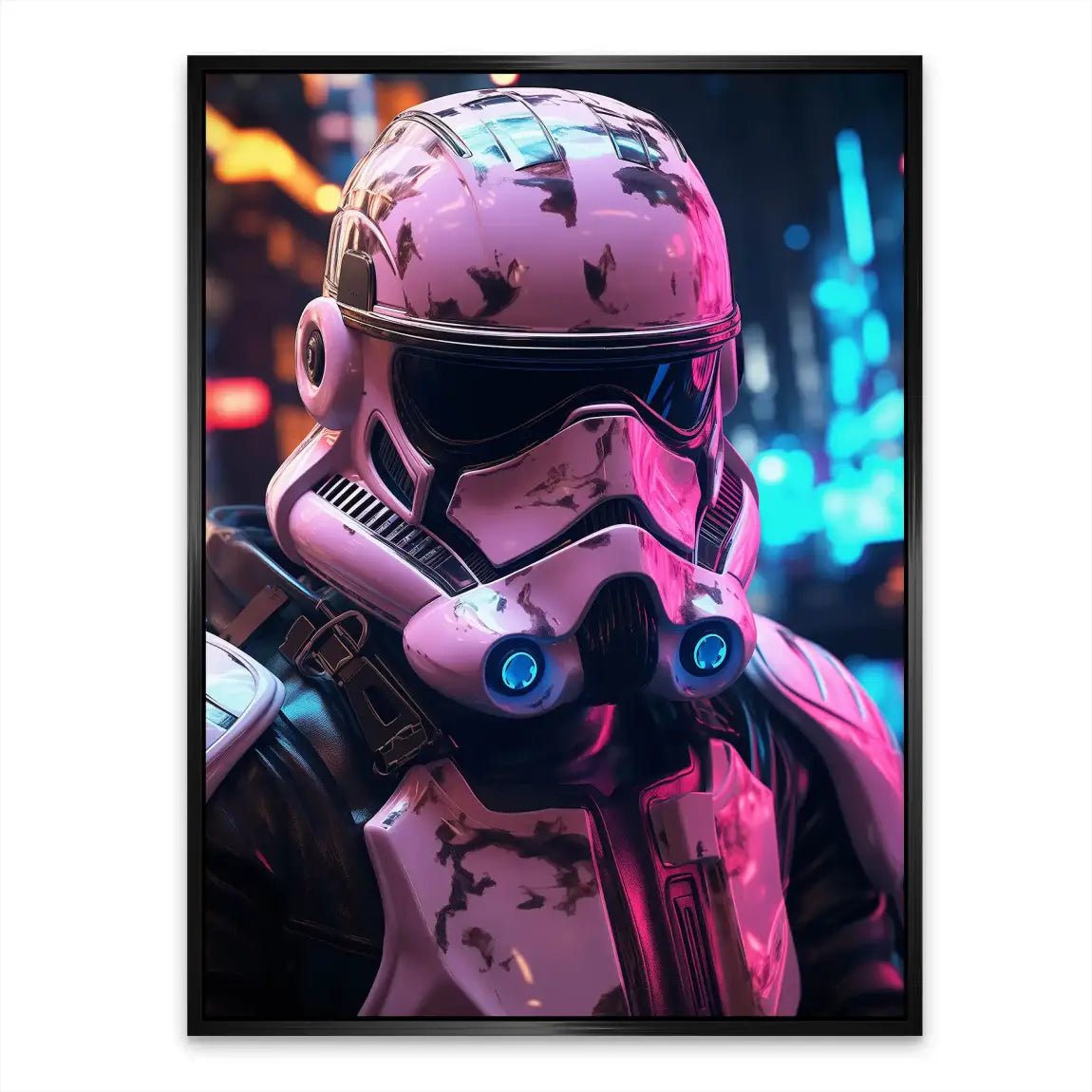 Stormtrooper Neon Style Alu Dibond Bild INGALERIE