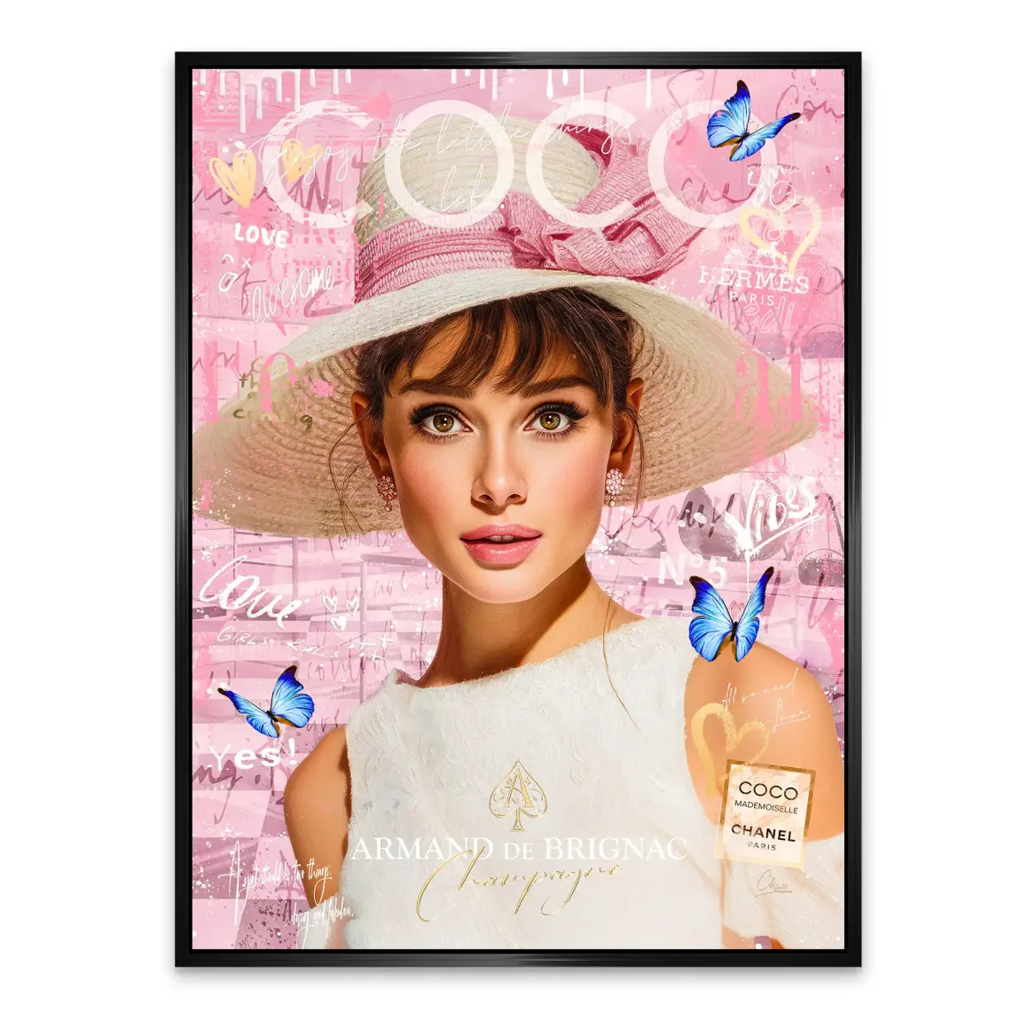 Audrey Hepburn Coco Armand Alu Dibond Bild INGALERIE