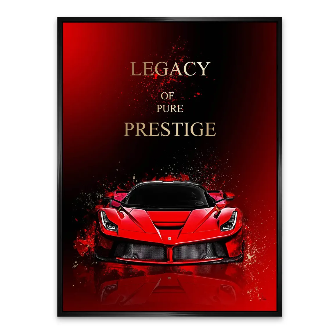 Red Prestige Ferrari Alu Dibond Bild
