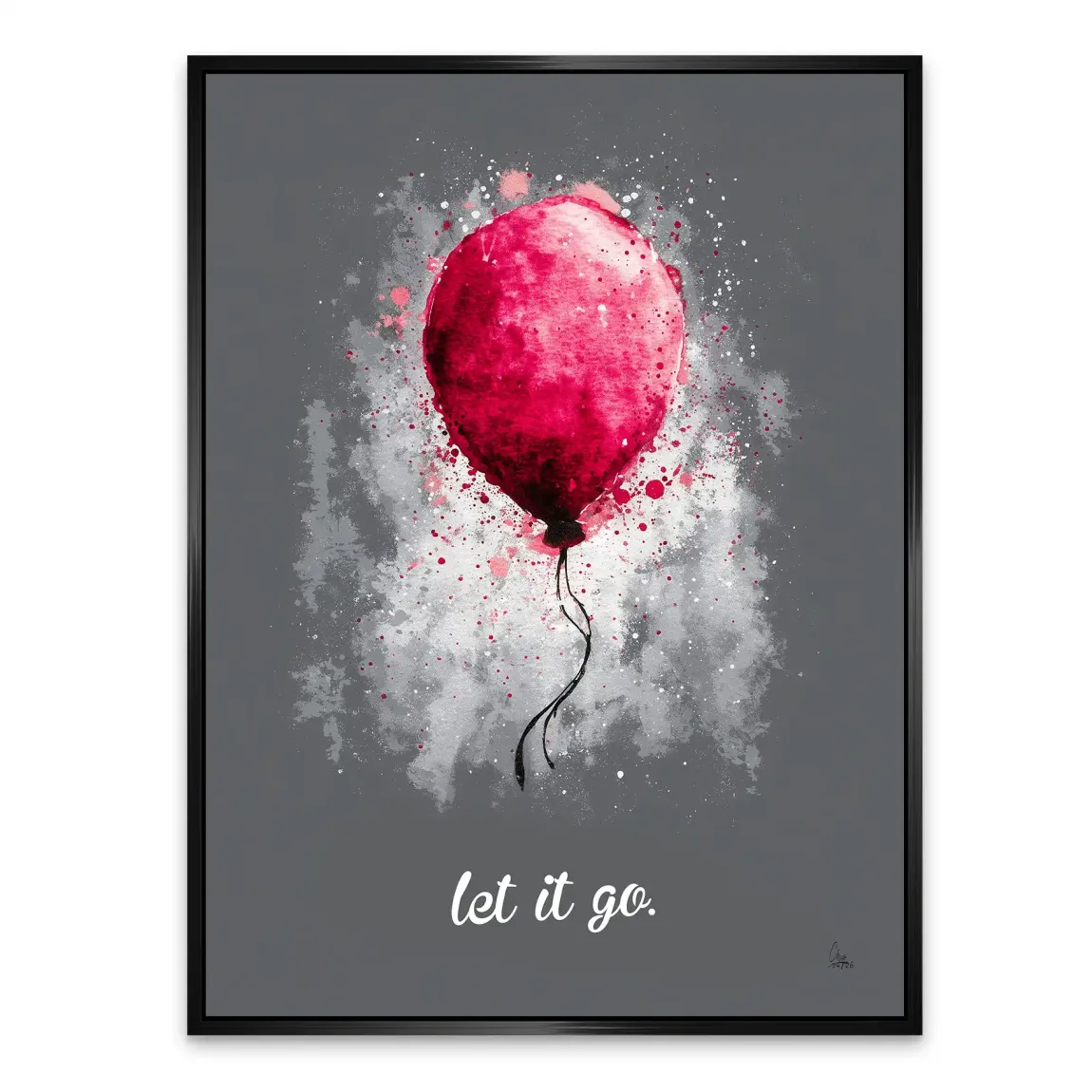 Let it go Ballon Alu Dibond Wandbild