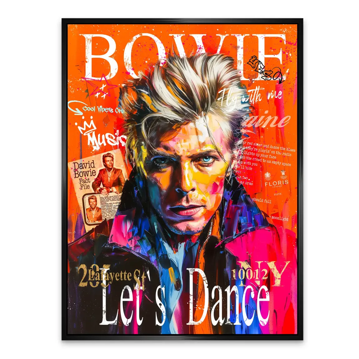 David Bowie Pop Art Vision Alu Dibond Bild INGALERIE