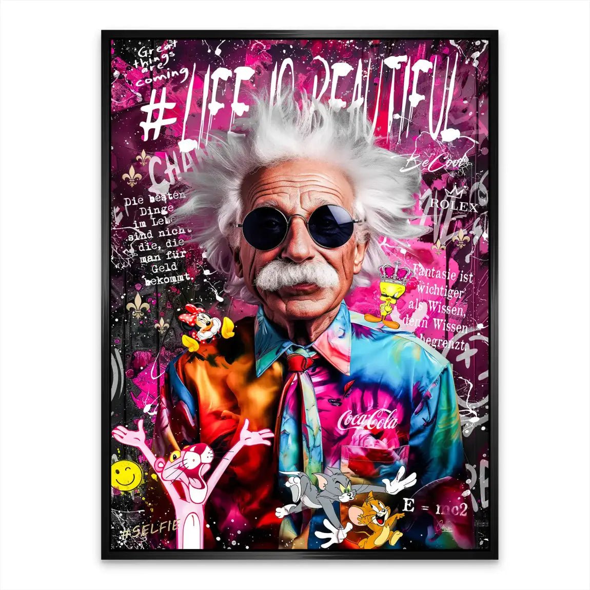 Einstein Pop Art Alu Dibond Bild INGALERIE