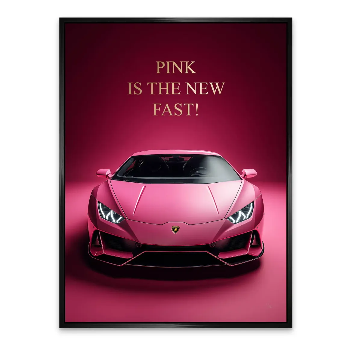 Pink Speed Lambo Alu Dibond Bild