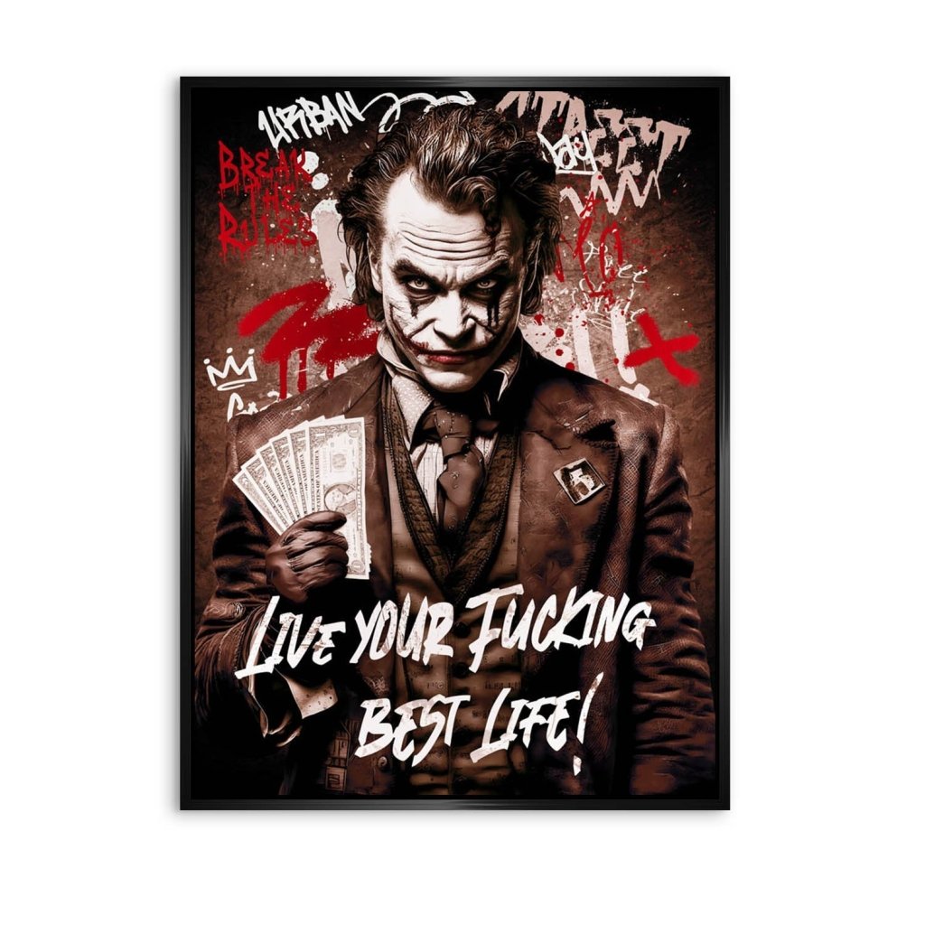 Joker Best Life Retro Style AluDibond Bild INGALERIE