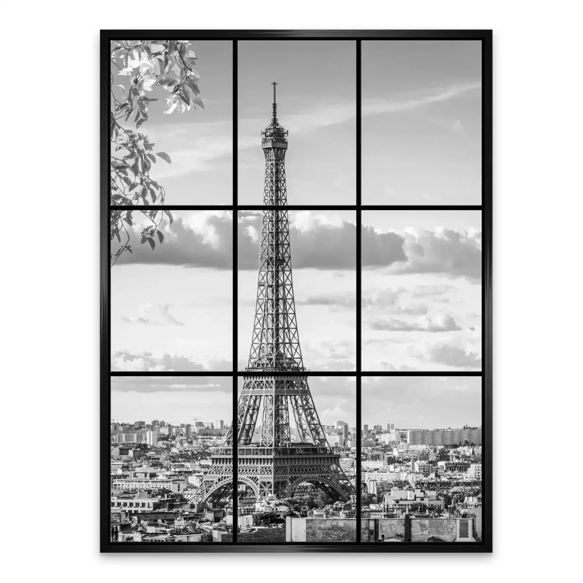 Paris Skyline View Alu Dibond Bild