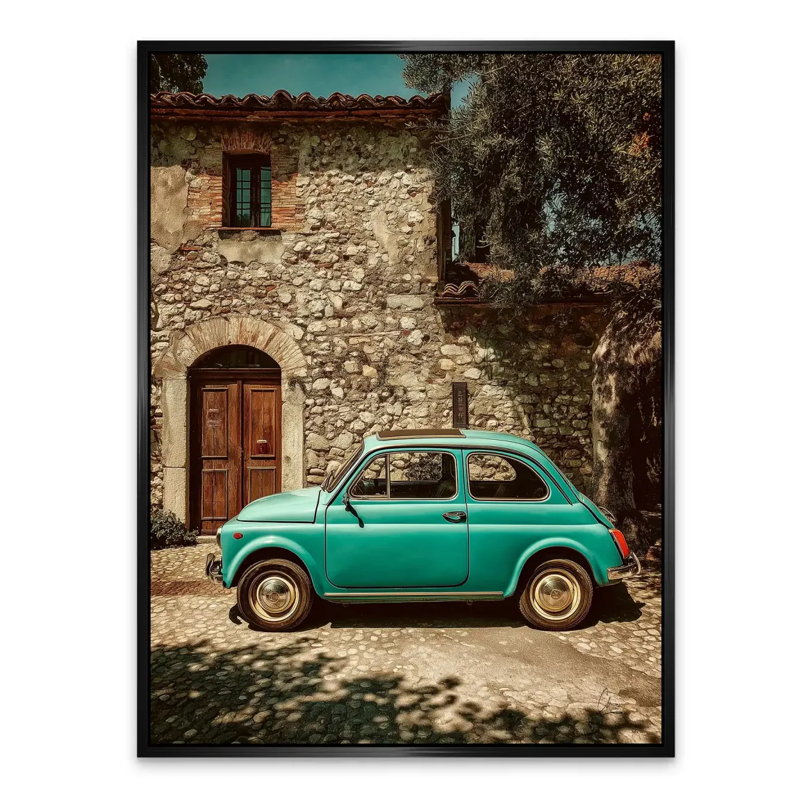 Toskana Fiat Charm Alu Dibond Bild