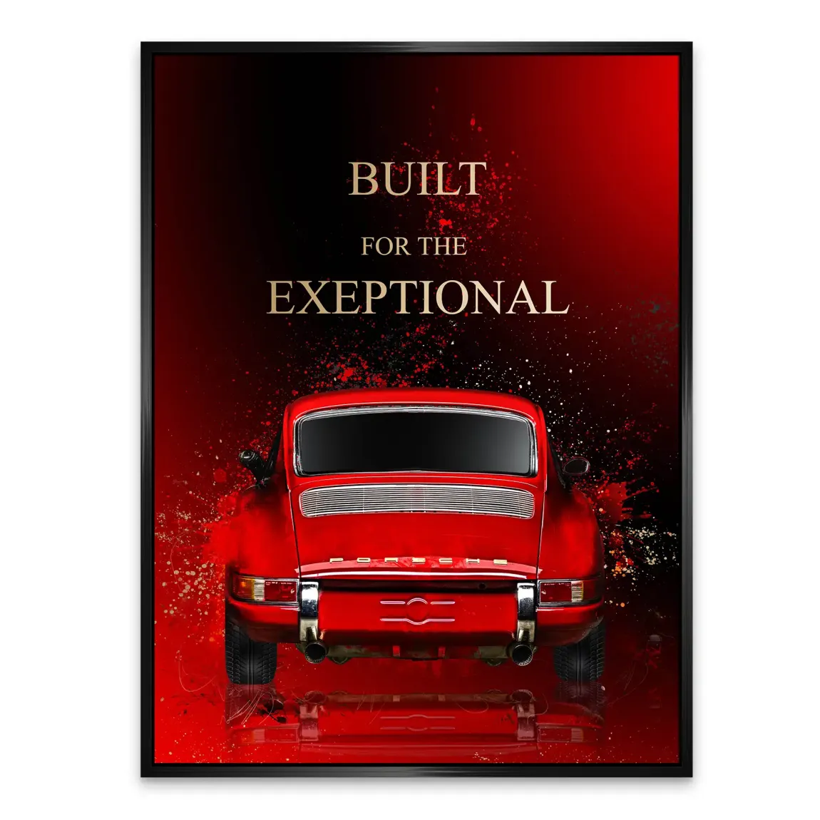 Red Legend 911 Retro Alu Dibond Bild