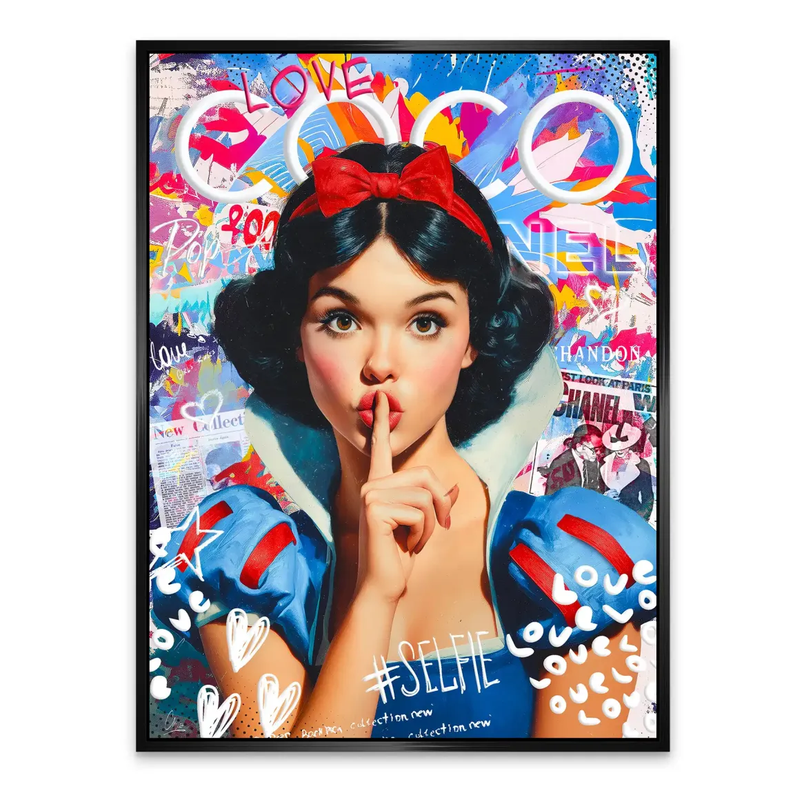 Schneewittchen Secret Pop Art Alu Dibond Bild