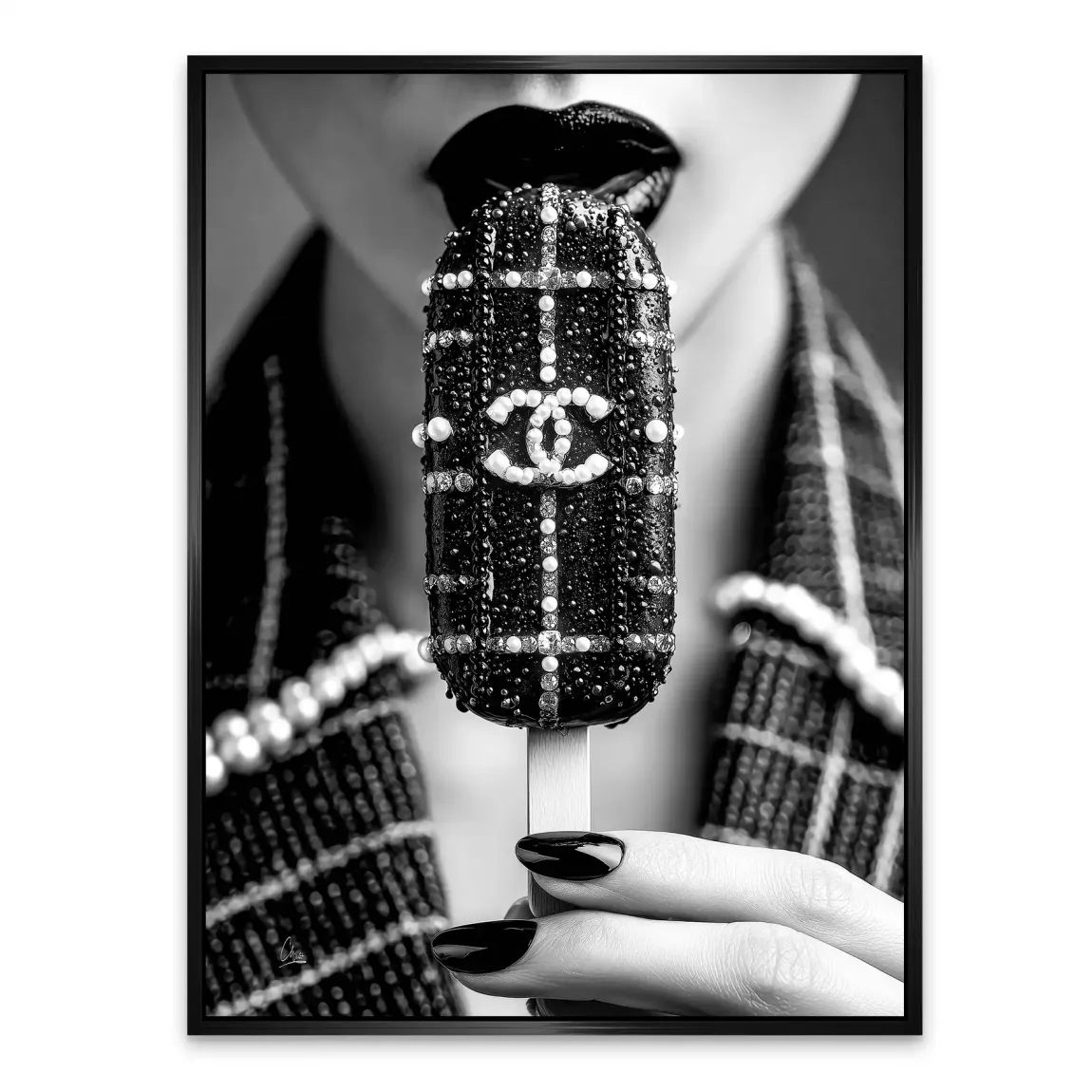 Noir Ice Couture Chanel Alu Dibond Bild