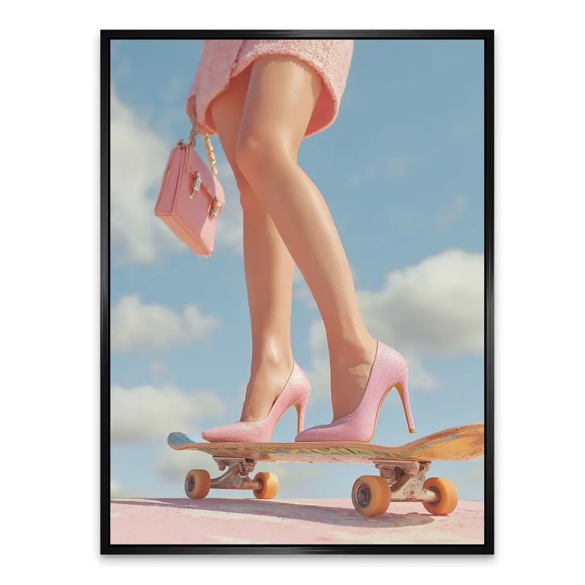 Pink Skate Alu Dibond Bild