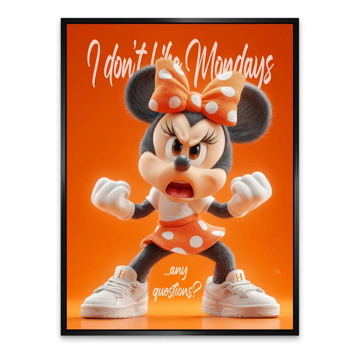 Monday Mood Minnie Maus Alu Dibond Bild