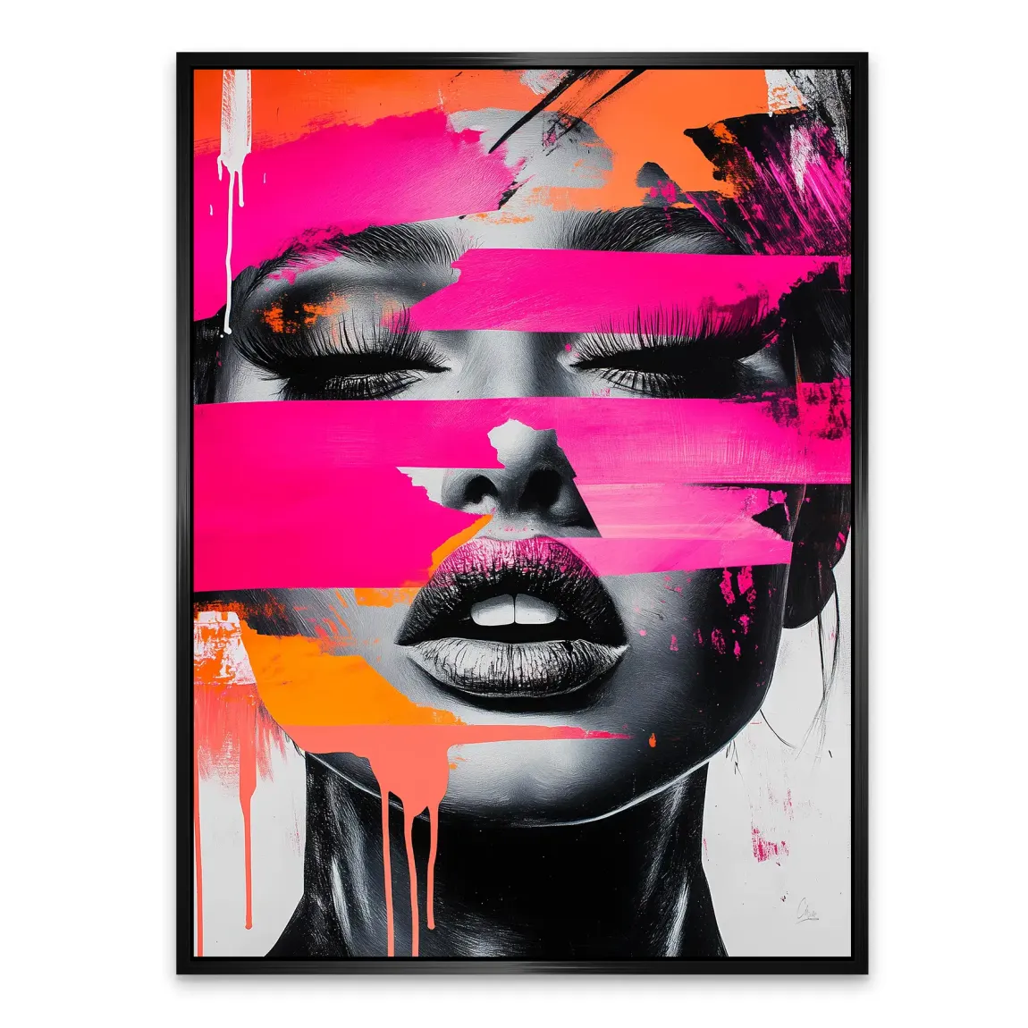 Abstrakt Pink Allure Alu Dibond Bild