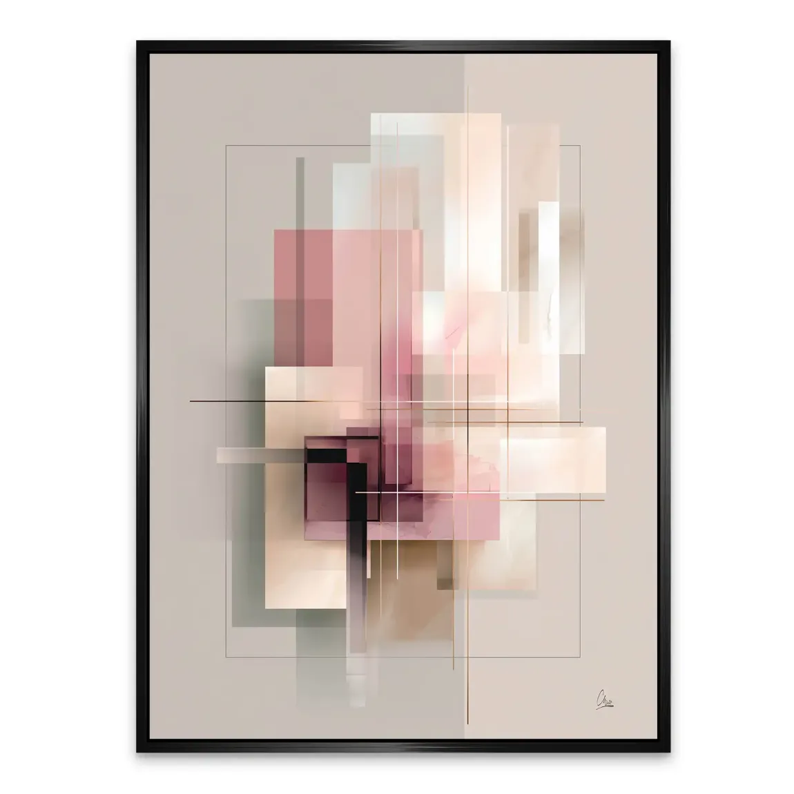 Soft Geometry Alu Dibond Bild