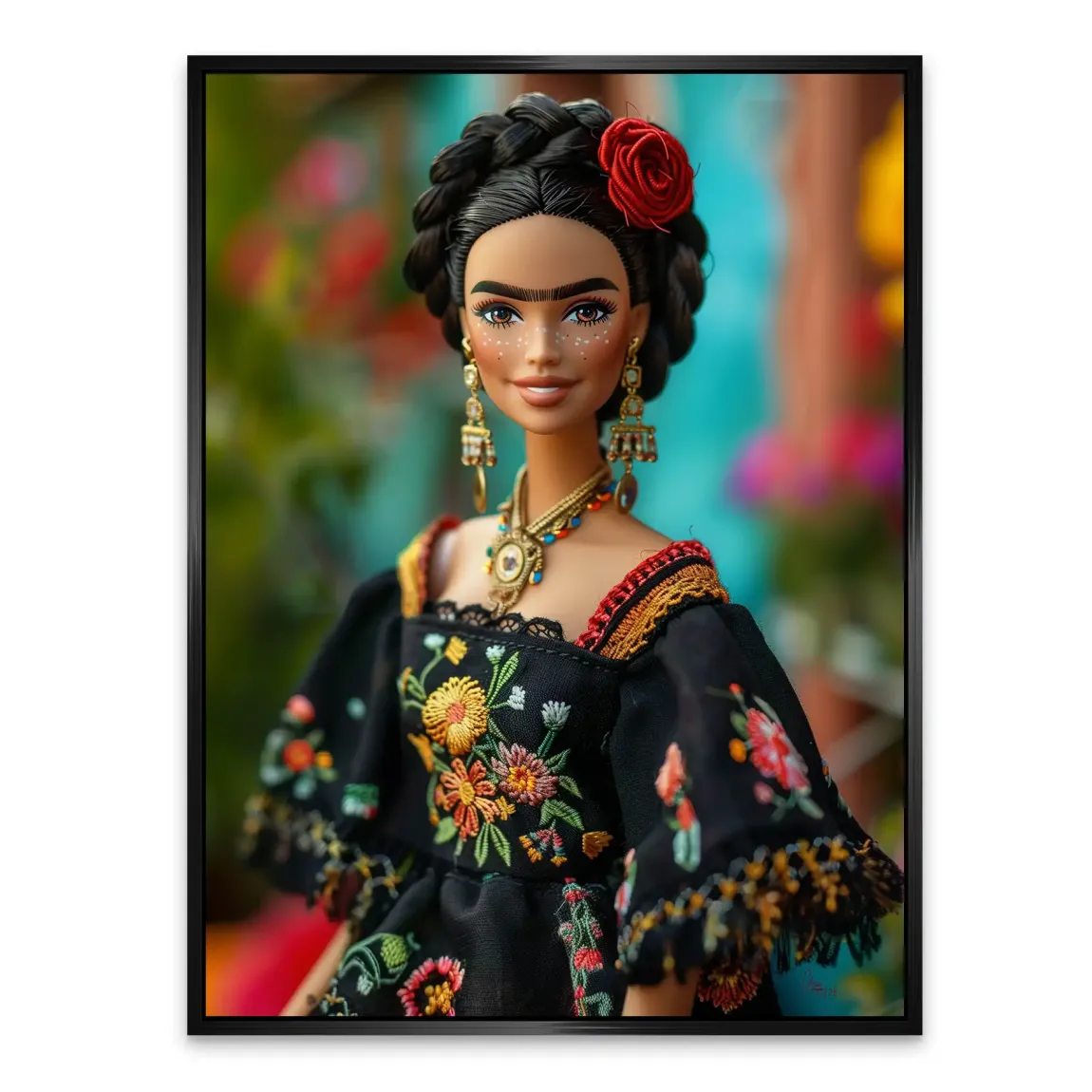 Frida Barbie Smile Alu Dibond Bild