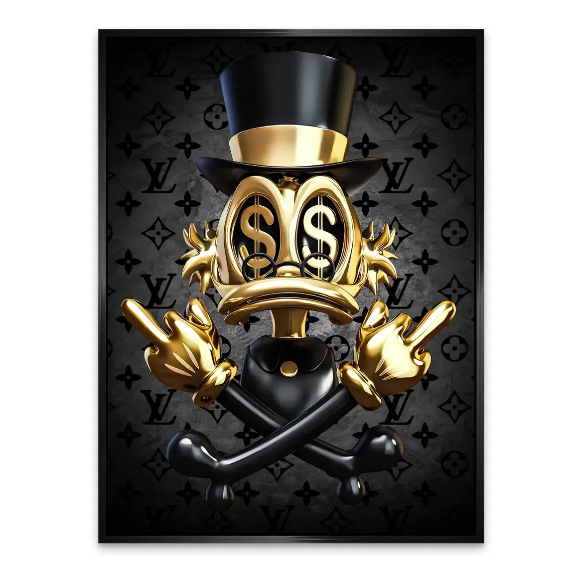 Money Skull Duck Alu Dibond Bild