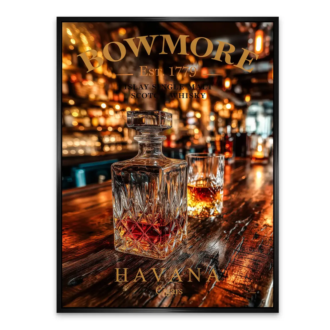 Whisky Lounge Havana Alu Dibond Bild
