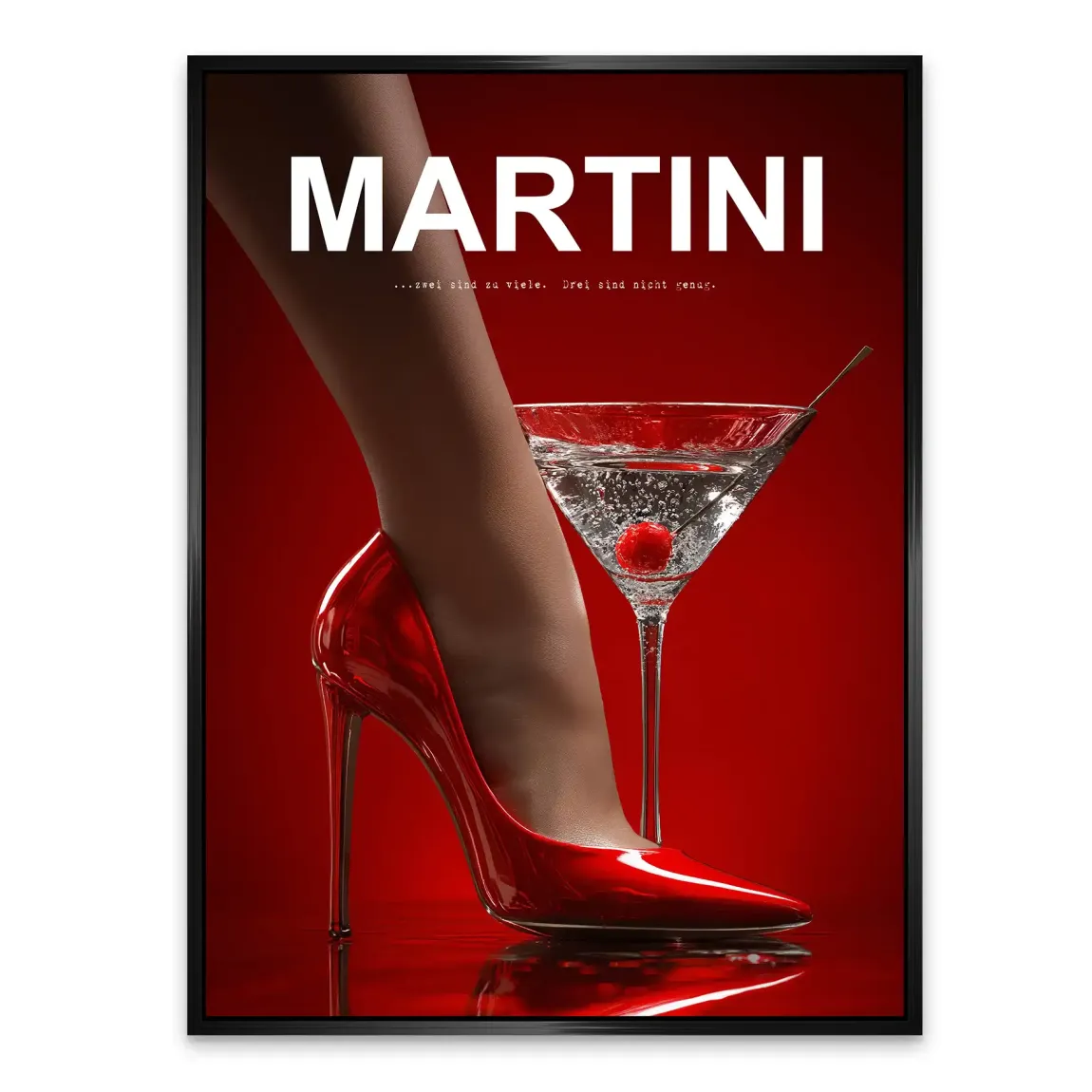 Martini Red Desire Alu Dibond Bild