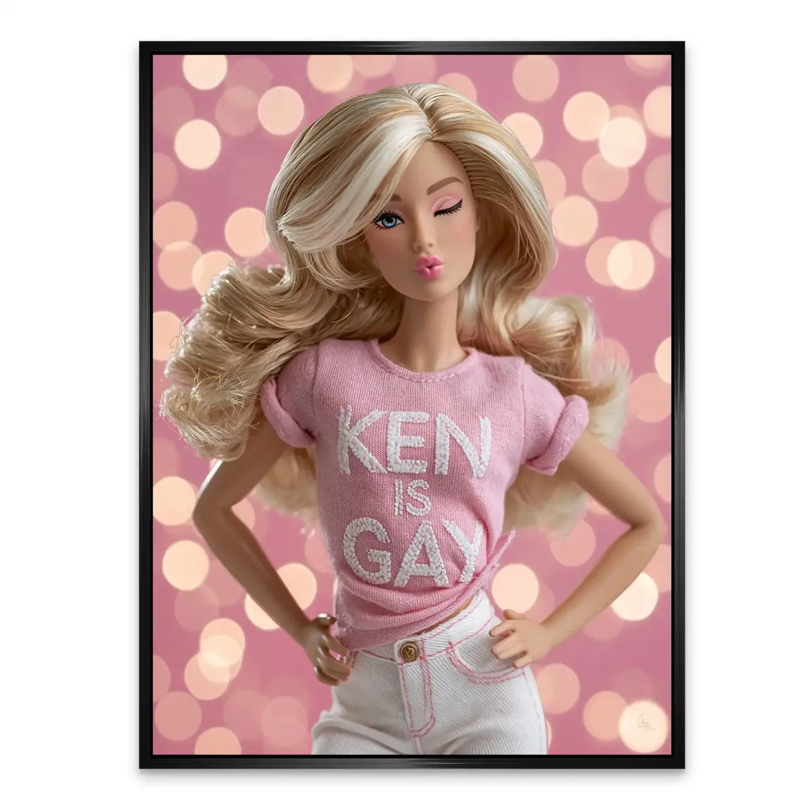 Barbie Ken is Gay Alu Dibond Wandbild