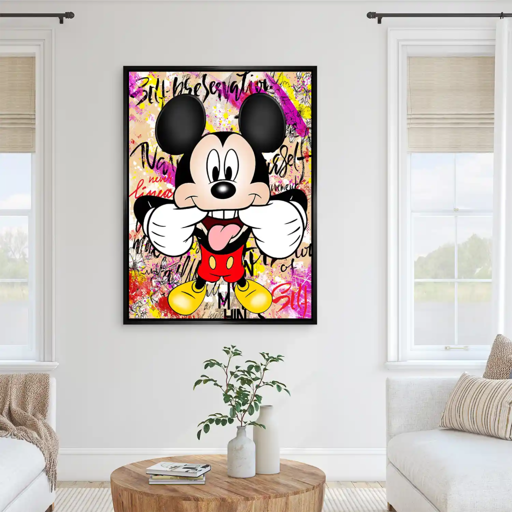 Micky Smile Pop Art AluDibond Bild INGALERIE