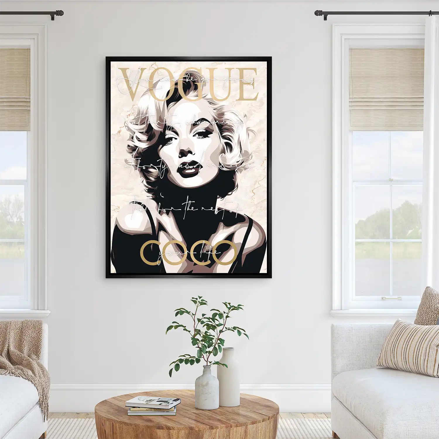 Marilyn Monroe Vogue Coco AluDibond Bild INGALERIE