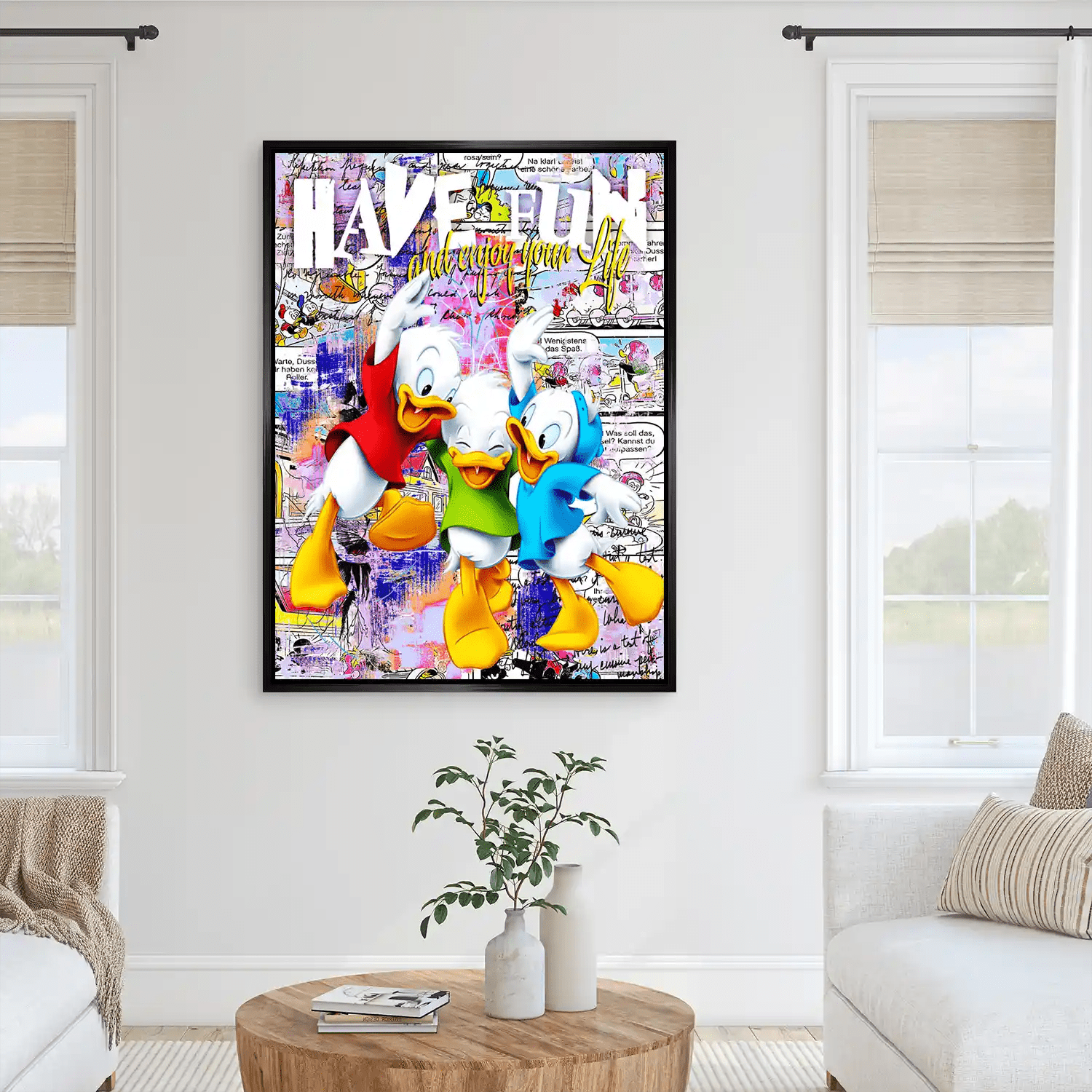 Duck Kids Nr.2 Pop Art AluDibond Bild INGALERIE