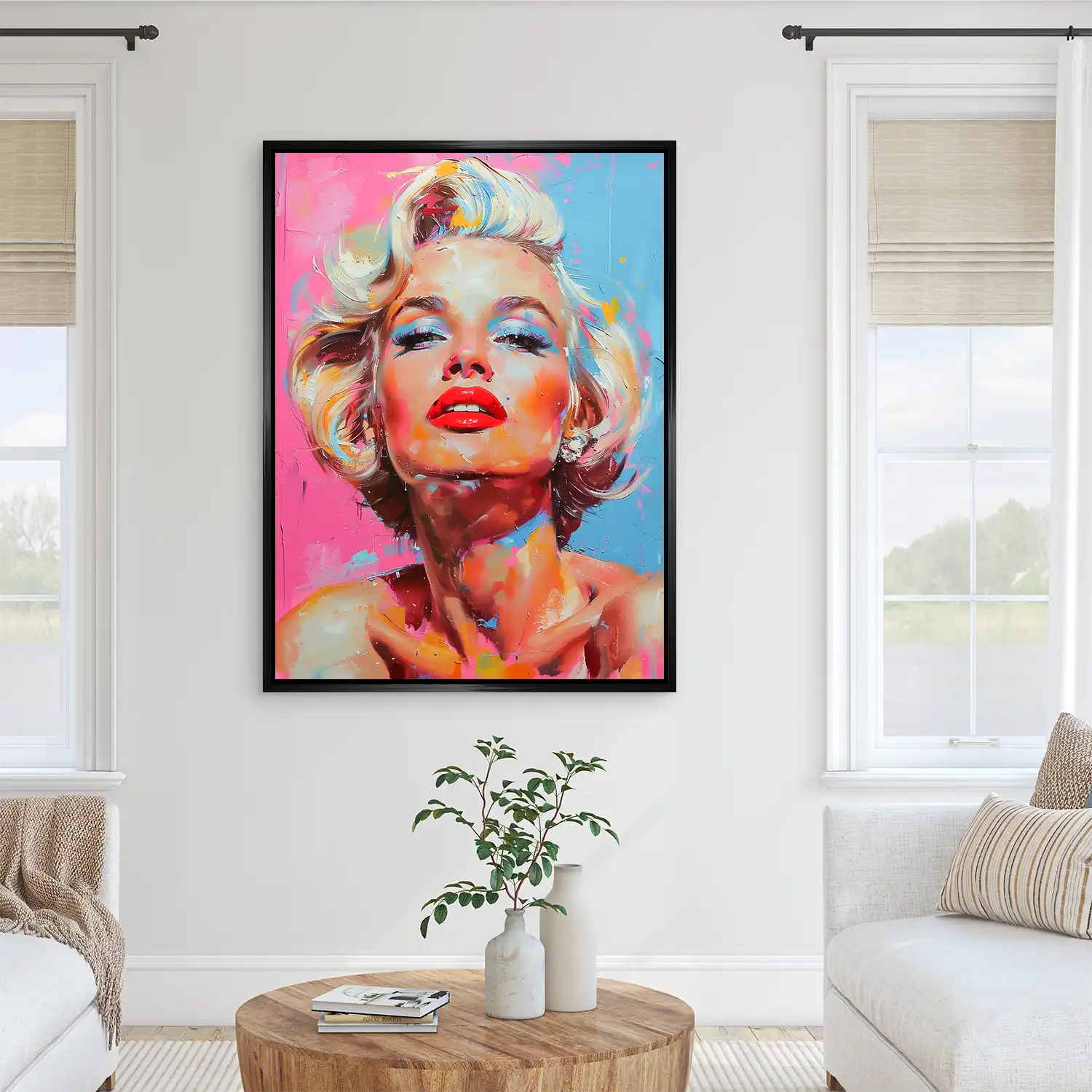 Marilyn Monroe Color Style AluDibond Bild INGALERIE