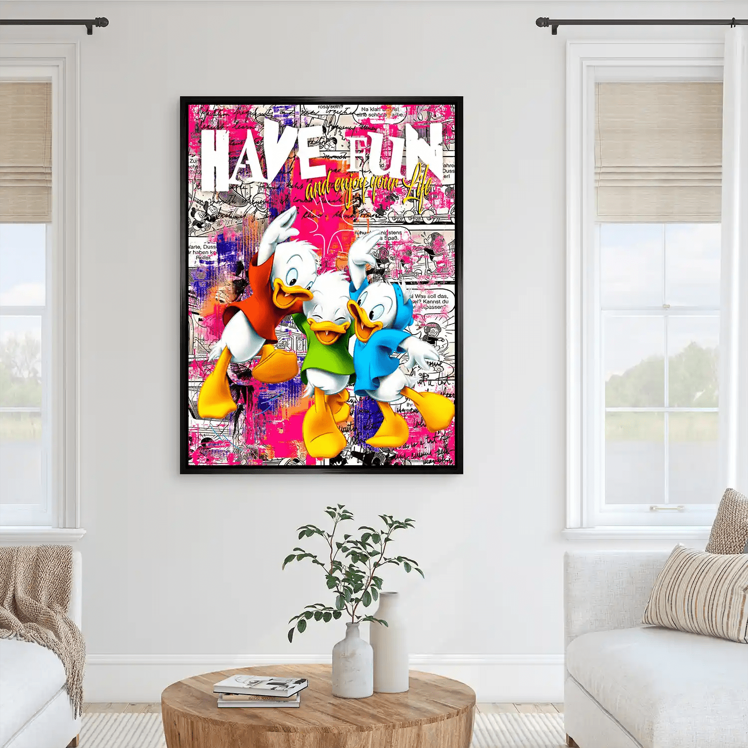 Duck Kids Pop Art AluDibond Bild INGALERIE