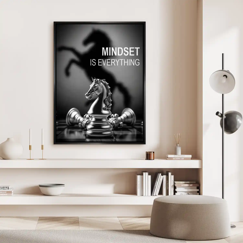 Motivation Schachfigur AluDibond Bild INGALERIE