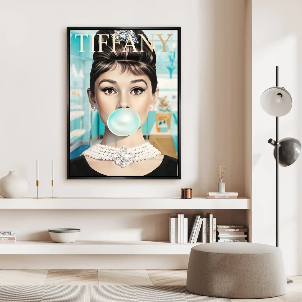 Audrey Bubble Gum AluDibond Bild INGALERIE