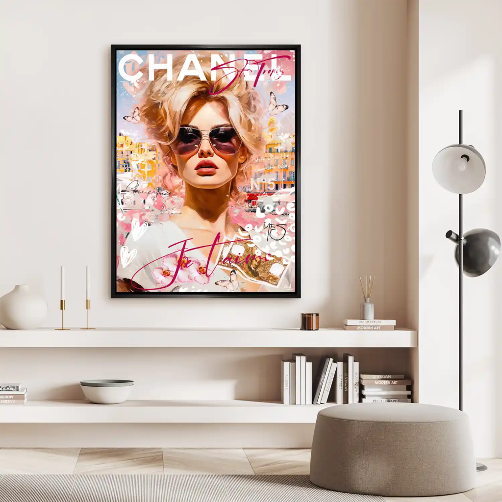 Pop Art Bardot Tropez Summer Aludibond Bild INGALERIE