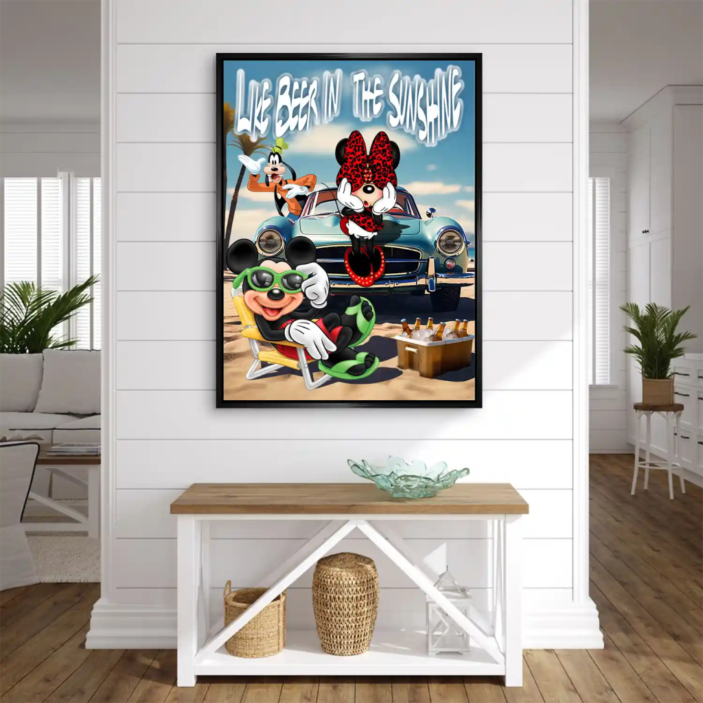 Micky & Minnie Maus like Beer AluDibond Bild INGALERIE