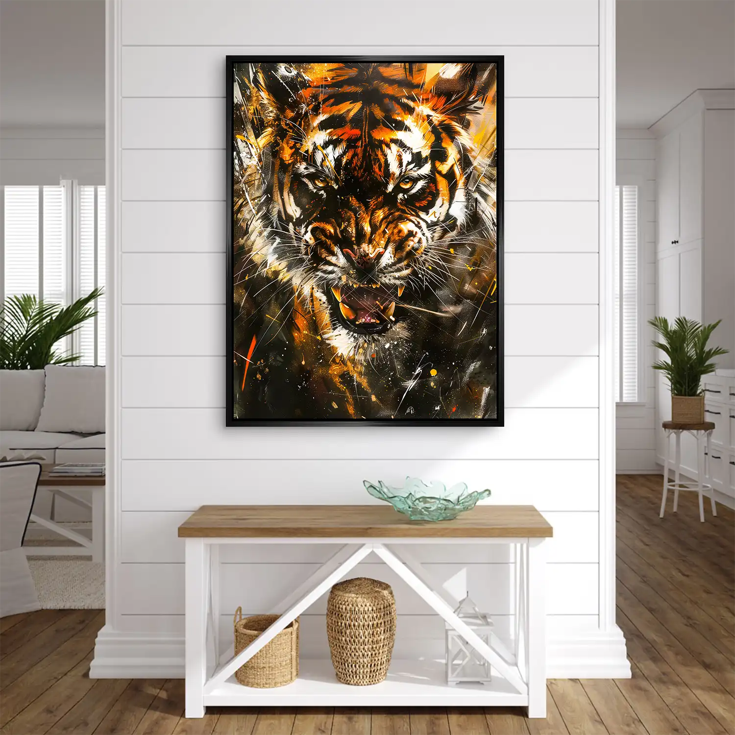 Tiger Abstrakt AluDibond Bild INGALERIE