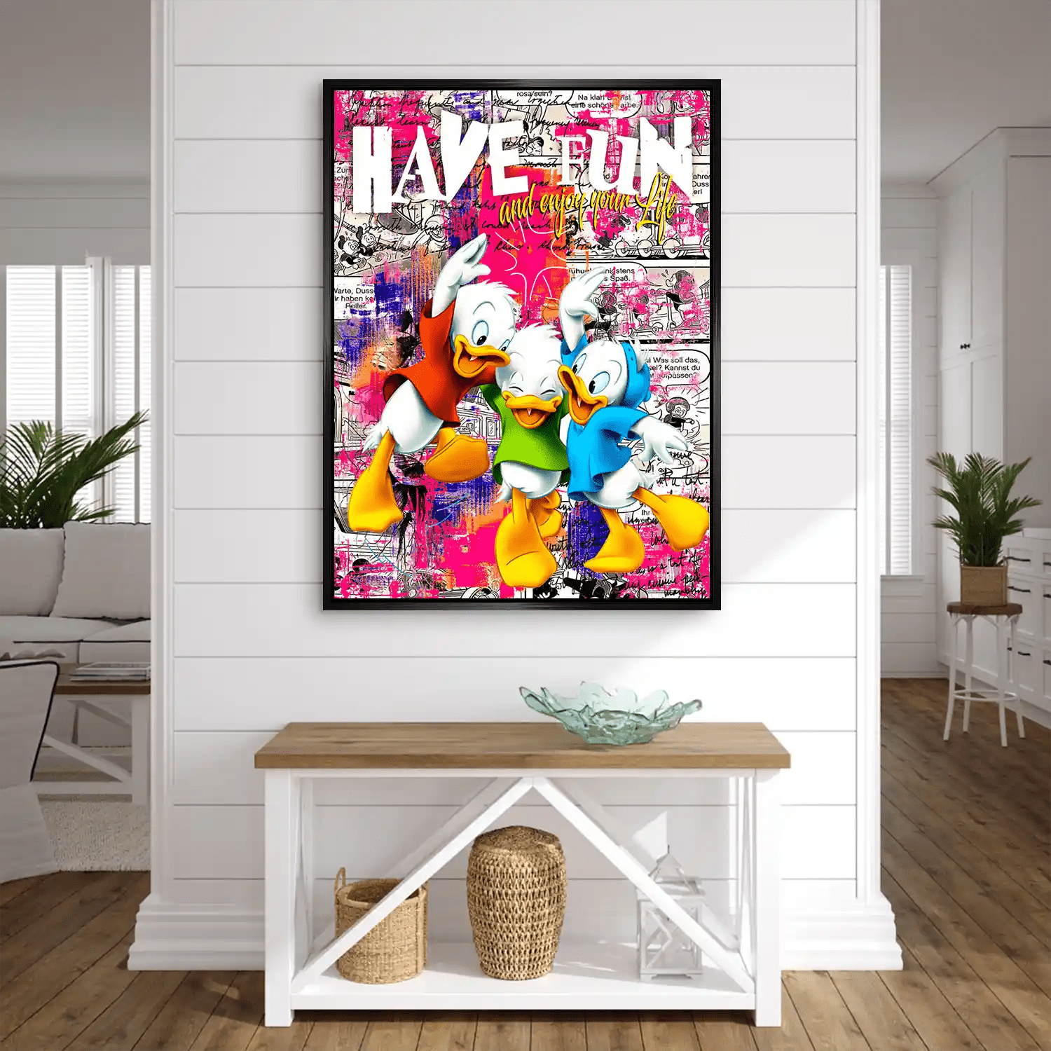 Duck Kids Pop Art AluDibond Bild INGALERIE