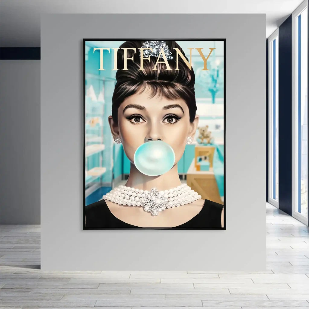 Audrey Bubble Gum AluDibond Bild INGALERIE