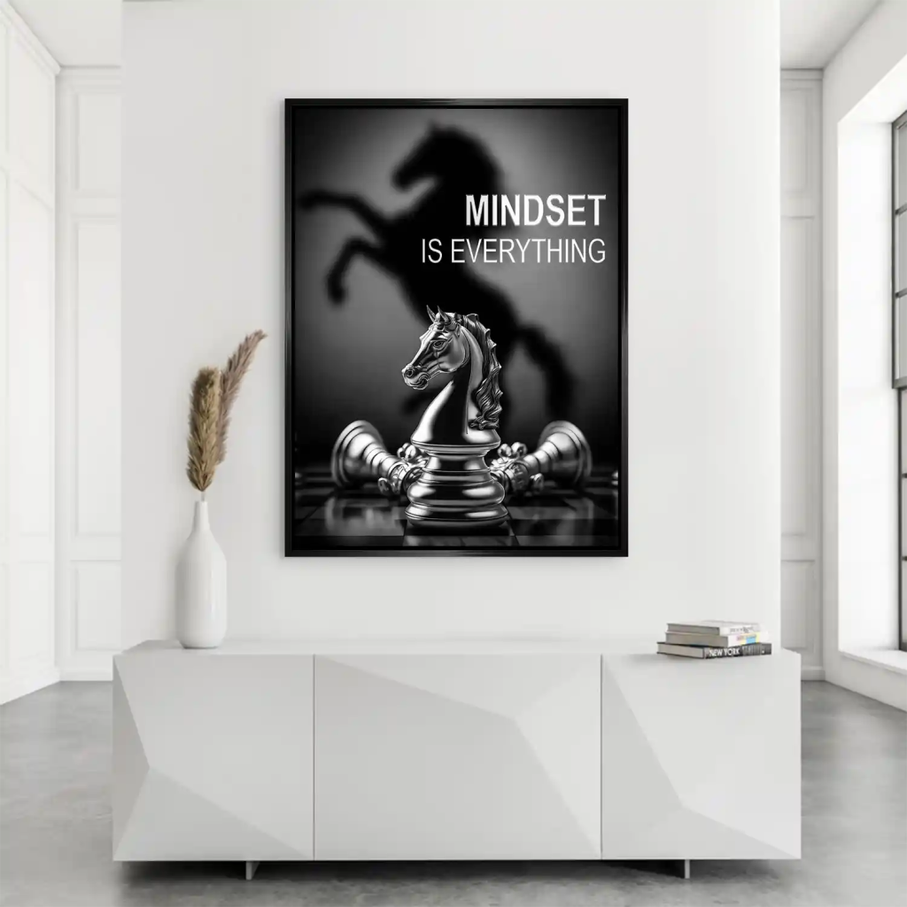 Motivation Schachfigur AluDibond Bild INGALERIE