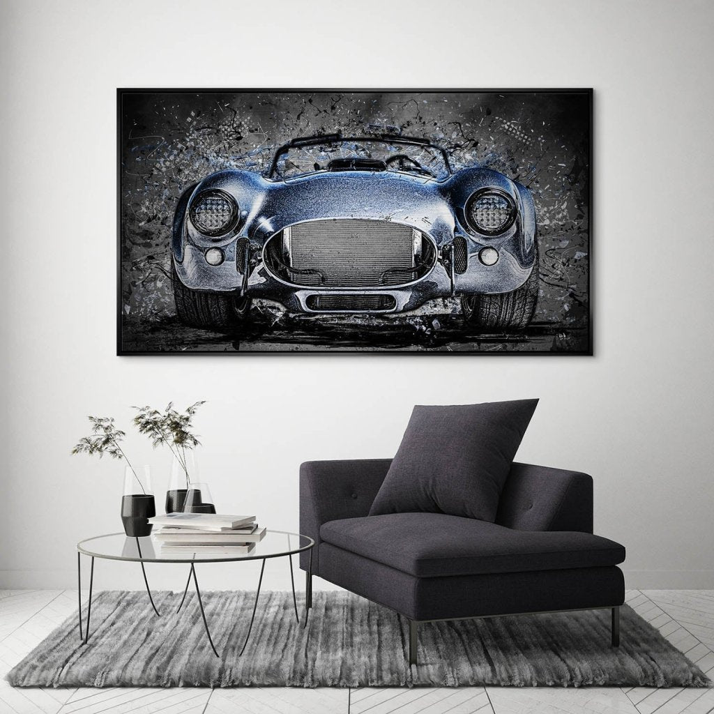 AC Cobra Abstrakt Blue Alu Gebürstet Bild INGALERIE