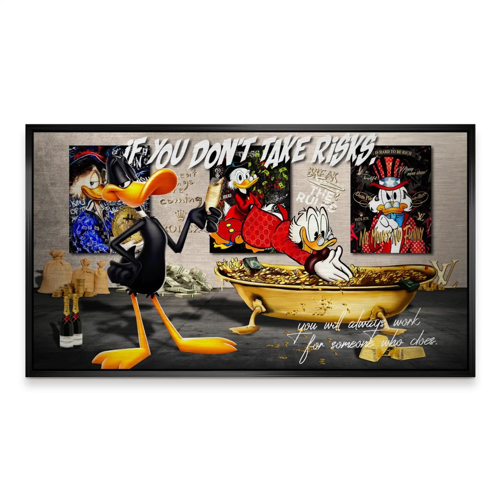 Duffy u. Dagobert Risk Pop Art Alu Gebürstet INGALERIE