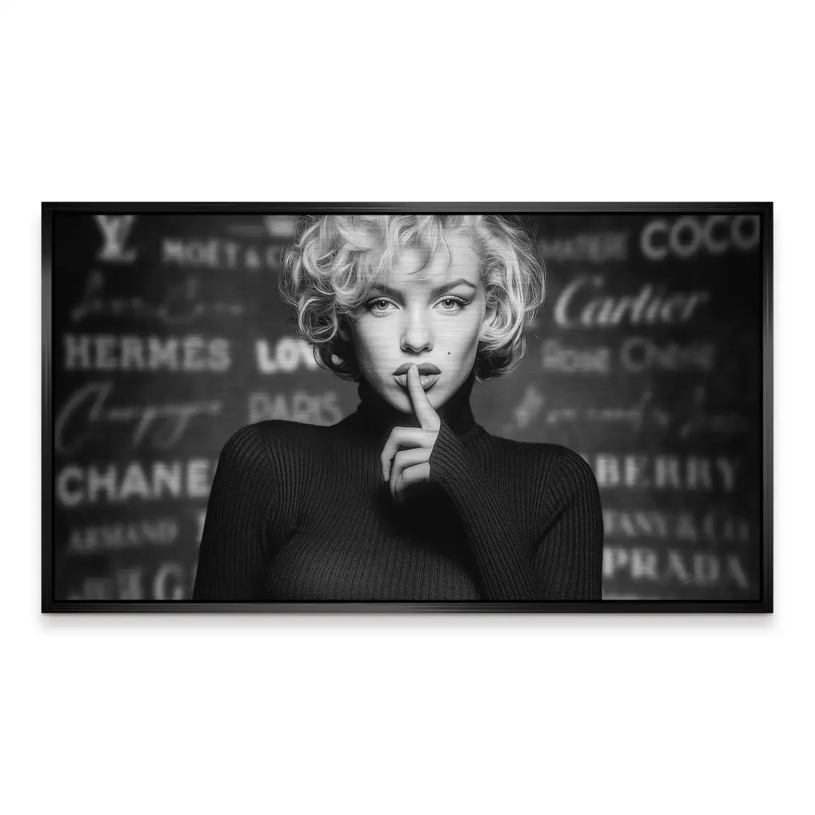 Marilyn Monroe Black Secret Alu Gebürstet
