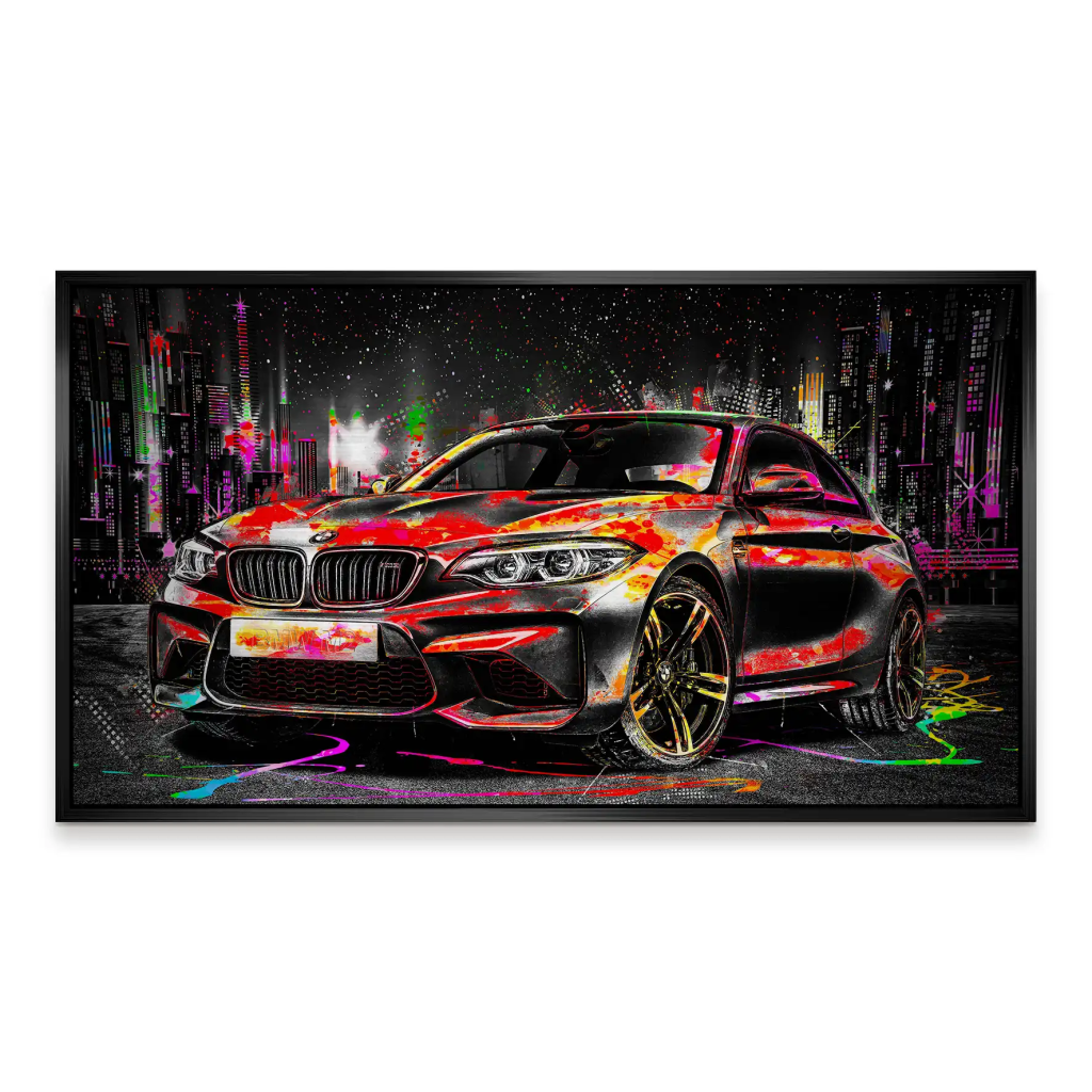 BMW M2 Pop Art Style Alu Gebürstet INGALERIE