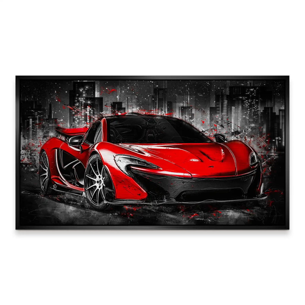 McLaren Abstrakt Rot Alu Gebürstet INGALERIE