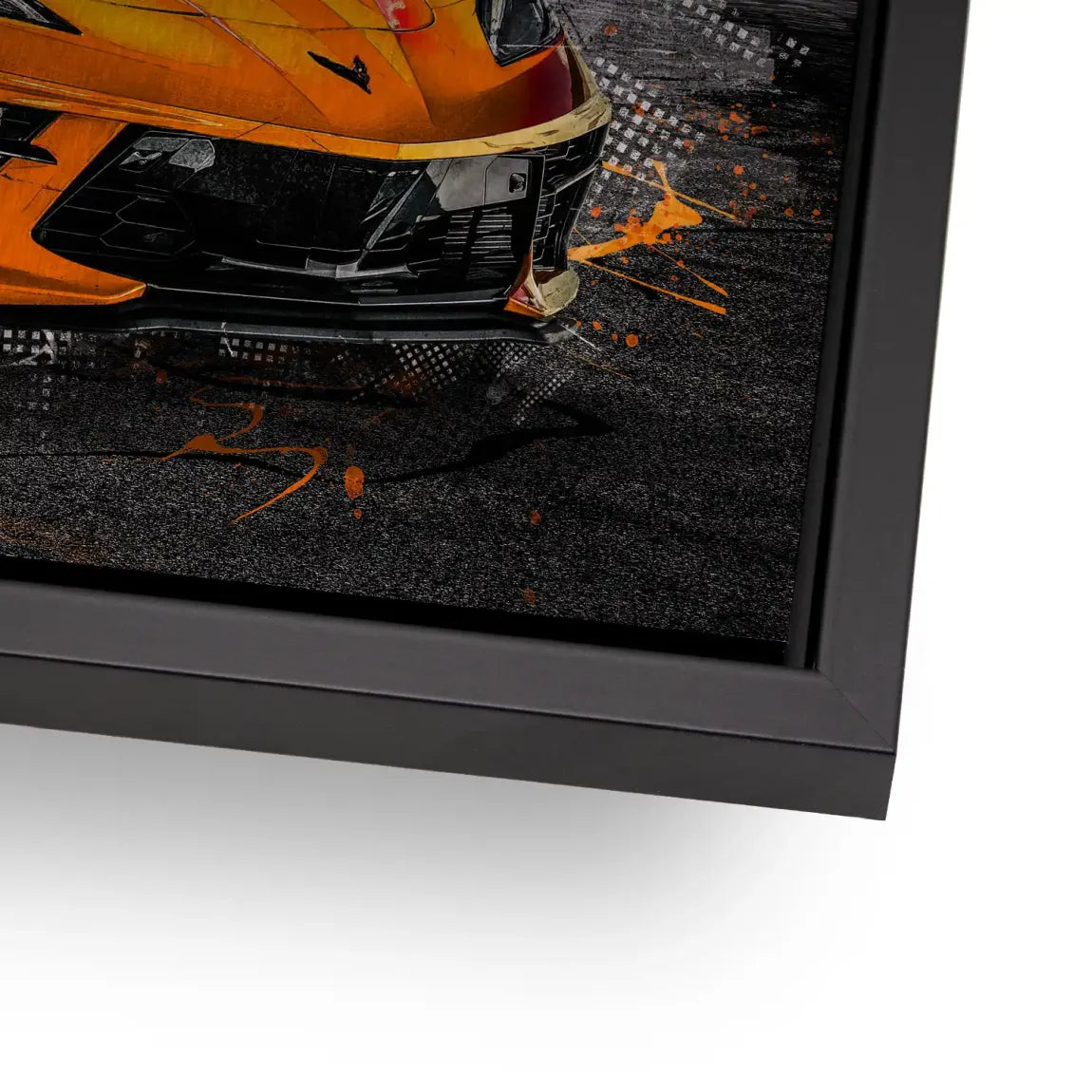 Corvette C8 Abstrak Orange Style Alu Gebürstet INGALERIE