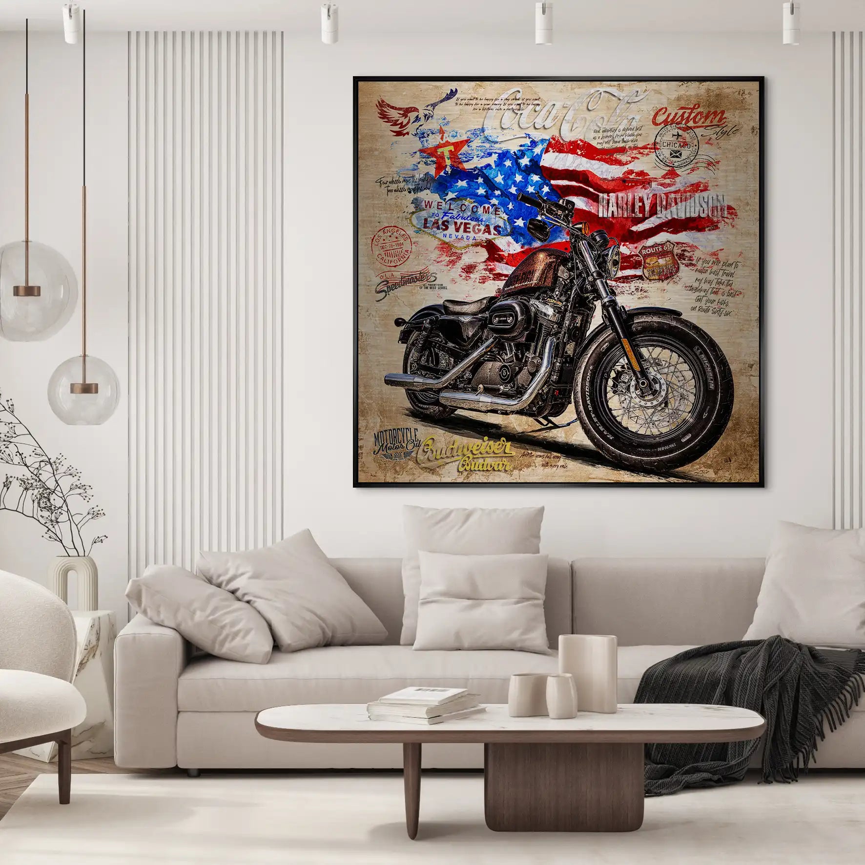 American Pulse auf gebürstetem Aluminium INGALERIE