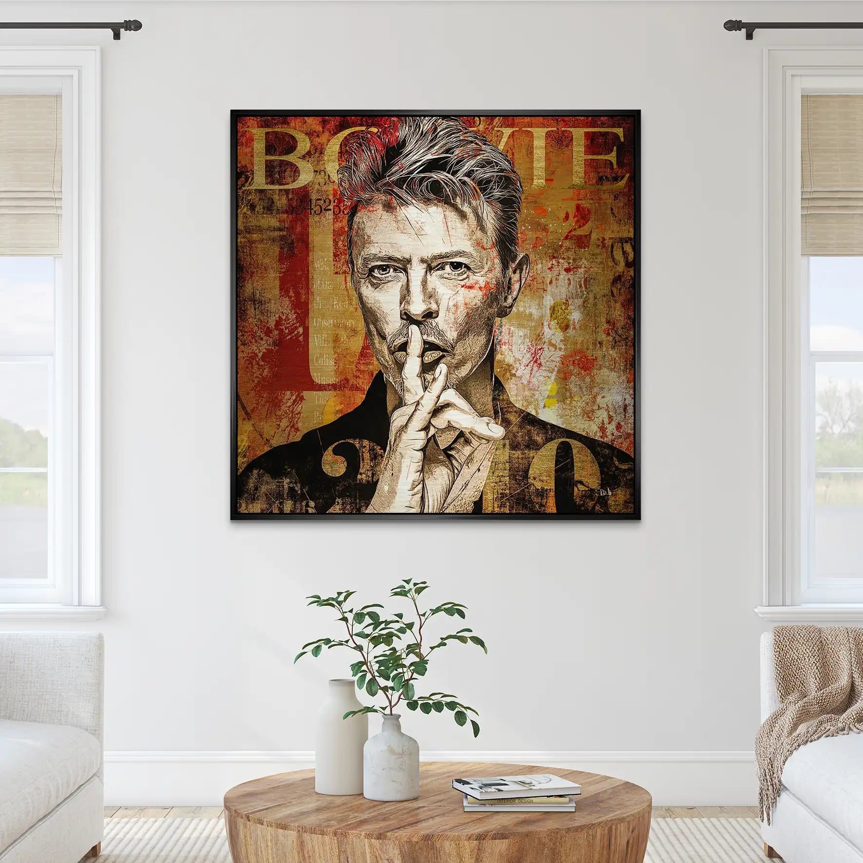 David Bowie Abstrakt Modern Style Alu Gebürstet INGALERIE