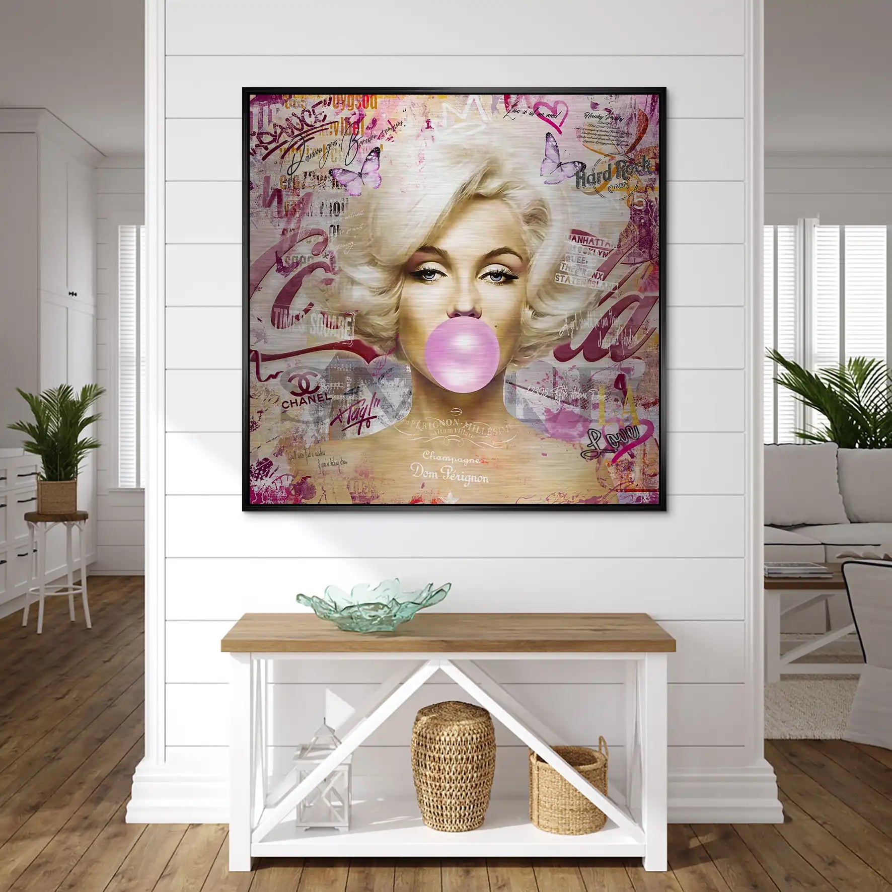 Marilyn Monroe Bubble Gum Pop Art Alu Gebürstet Bild INGALERIE