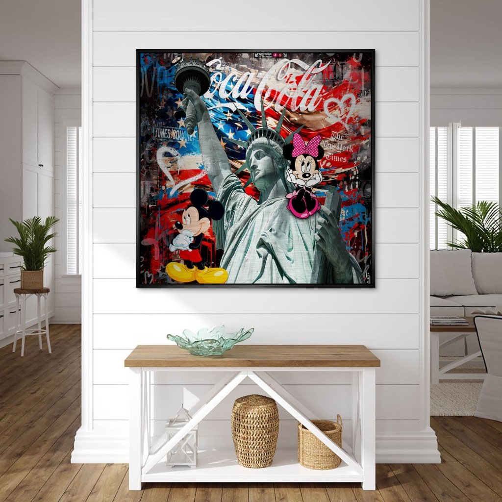Micky USA Pop Art Alu Gebürstet INGALERIE