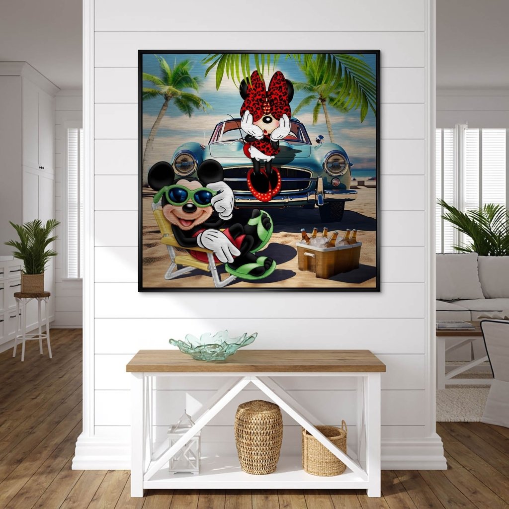 Micky & Minnie Beach Alu Gebürstet INGALERIE